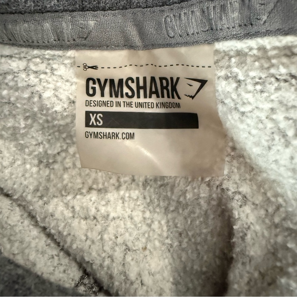 Bundle of 2 Gymshark XS Gray Light Blue Logo Hoodie Fleece Pullover Sweatshirt - Picture 3 of 12